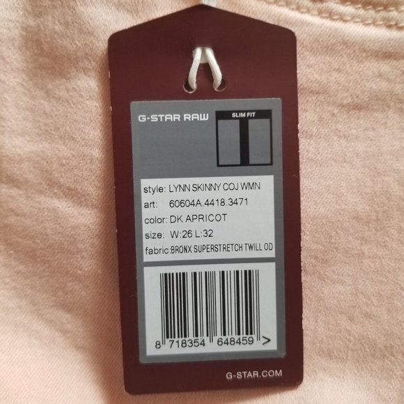 G-STAR RAW Womens Lynn Skinny Coloured Jeans (Slim Fit) - Picture 11 of 12